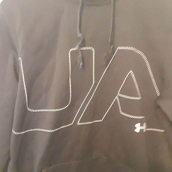 Under Armour Adult Mens S Loose Coldgear Black Hoodie Sweatshirt - Picture 2 of 6